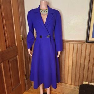 Salvatore Ferragamo Vintage Purple Wool Coat 8